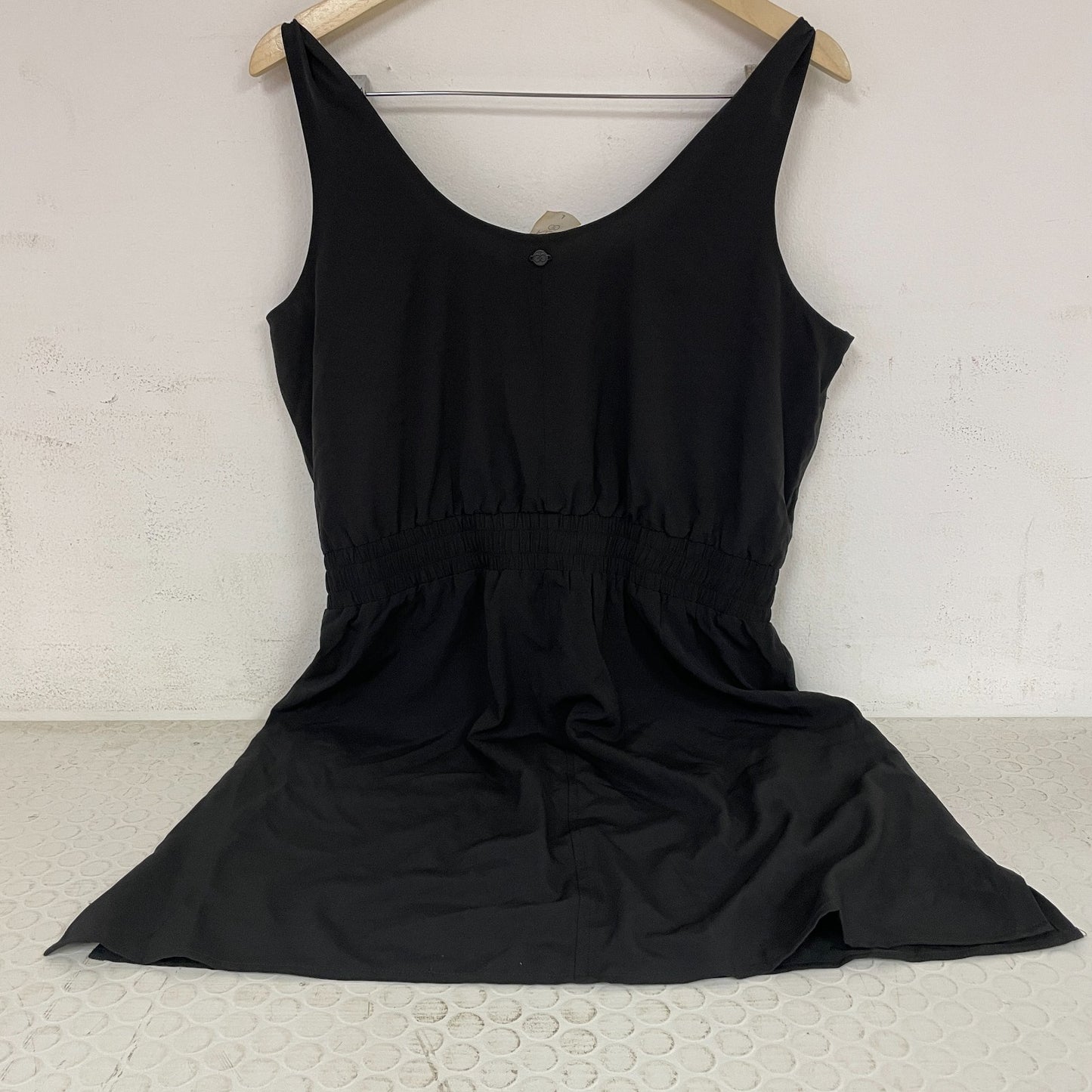 Calia Journey Womenâs Double Scoop Dress Pure Black WAX15033 NWT