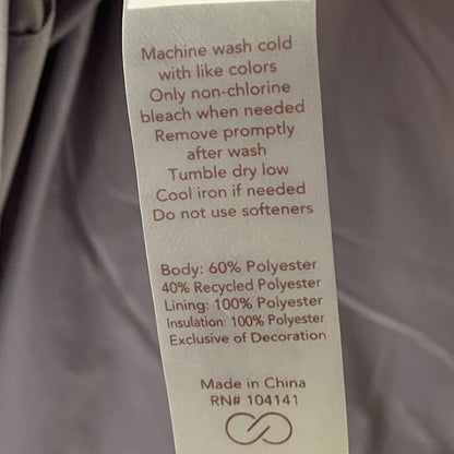 CALIA WOMENS OUTERWEAR LONG LINE SNAP PUFFER JACKET METAL LILLY  WAX36033 NEW!