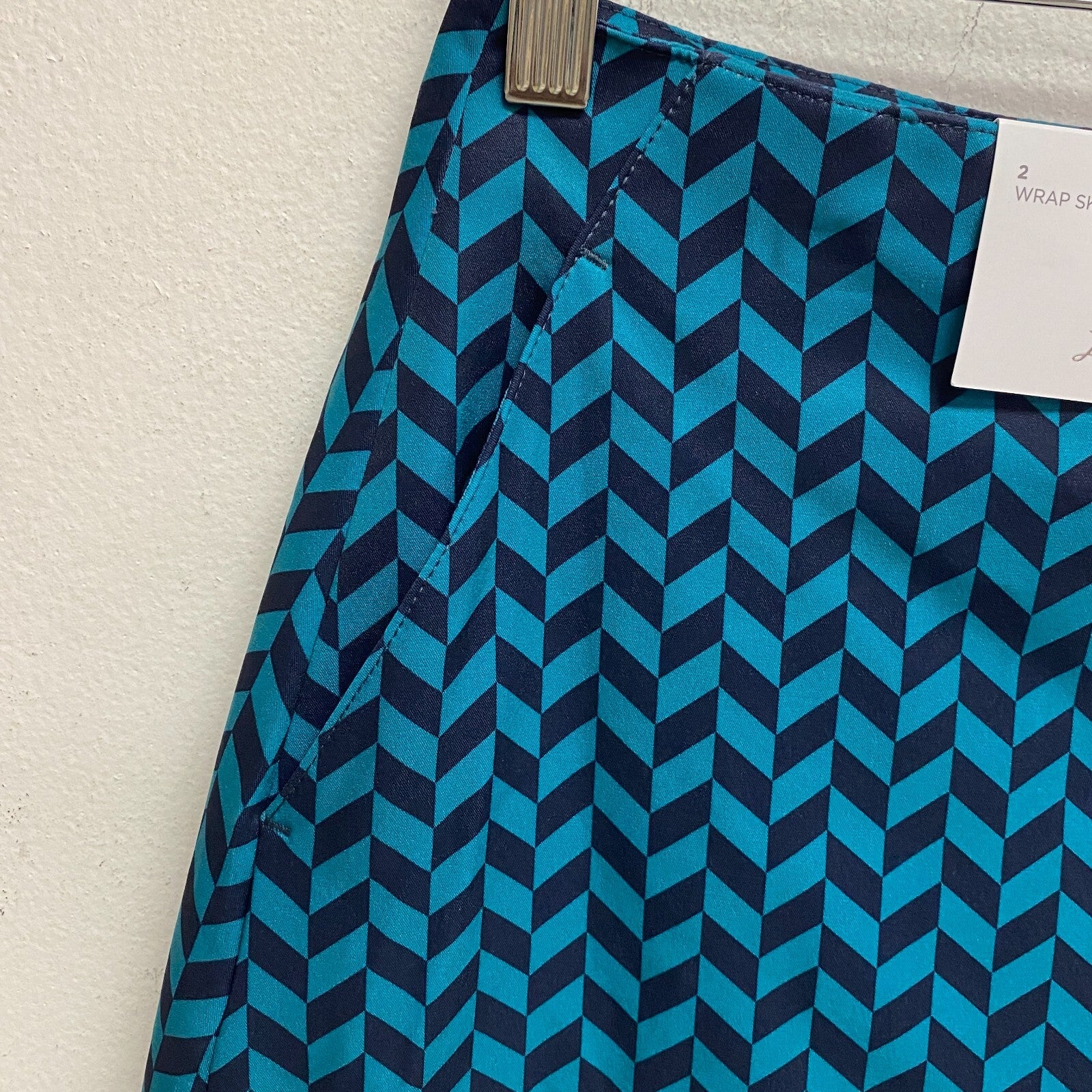 Lady Hagen Womenâs 17" Wrap Trendy Skort Herringbone Turquoise WGH37003 New