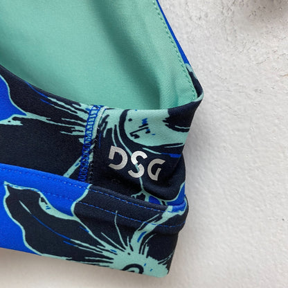DSG Girls Performance Aspire Bra PRT Shadow Fronds Blue DAG11700PRTXG  BRAND NEW