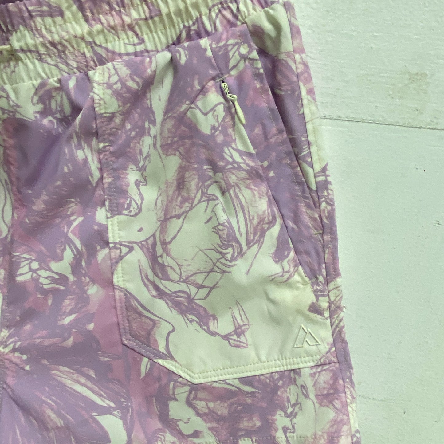 Alpine Design Women's Large Elastic Waist Woven Shorts Orchid Floral ADW13805P