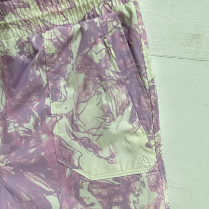 Alpine Design Women's Large Elastic Waist Woven Shorts Orchid Floral ADW13805P