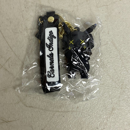 Assorted Carmela Indigo Silicone Keychain with Black kaws doll accessory