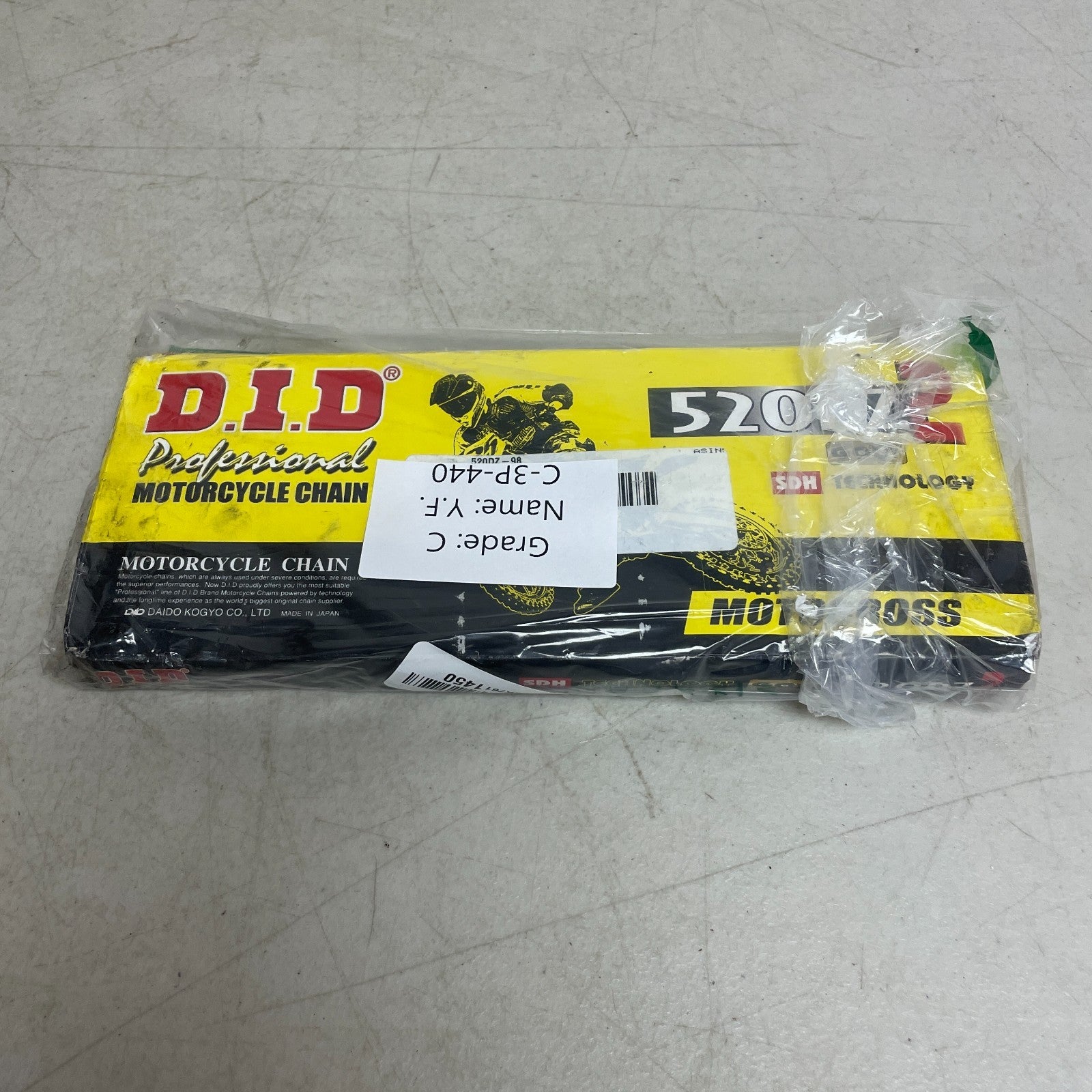 DID 520DZ-98 DZ2 High Performance Gold Non-O-Ring Chain 98 Link Motorcycle