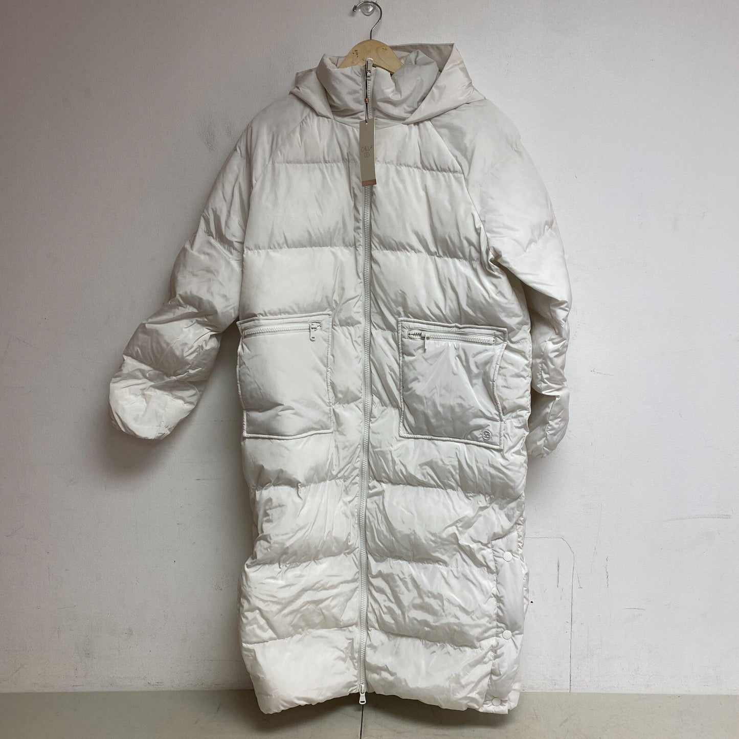 CALIA WOMENS OUTWEAR LONG LINE SNAP PUFFER JACKET CLOUD COVER WAX36033 NEW!