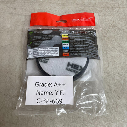 Chemical Guys Hex-Logic 4" Black Finishing Pad Hook-&-Loop BUFX_106HEX4