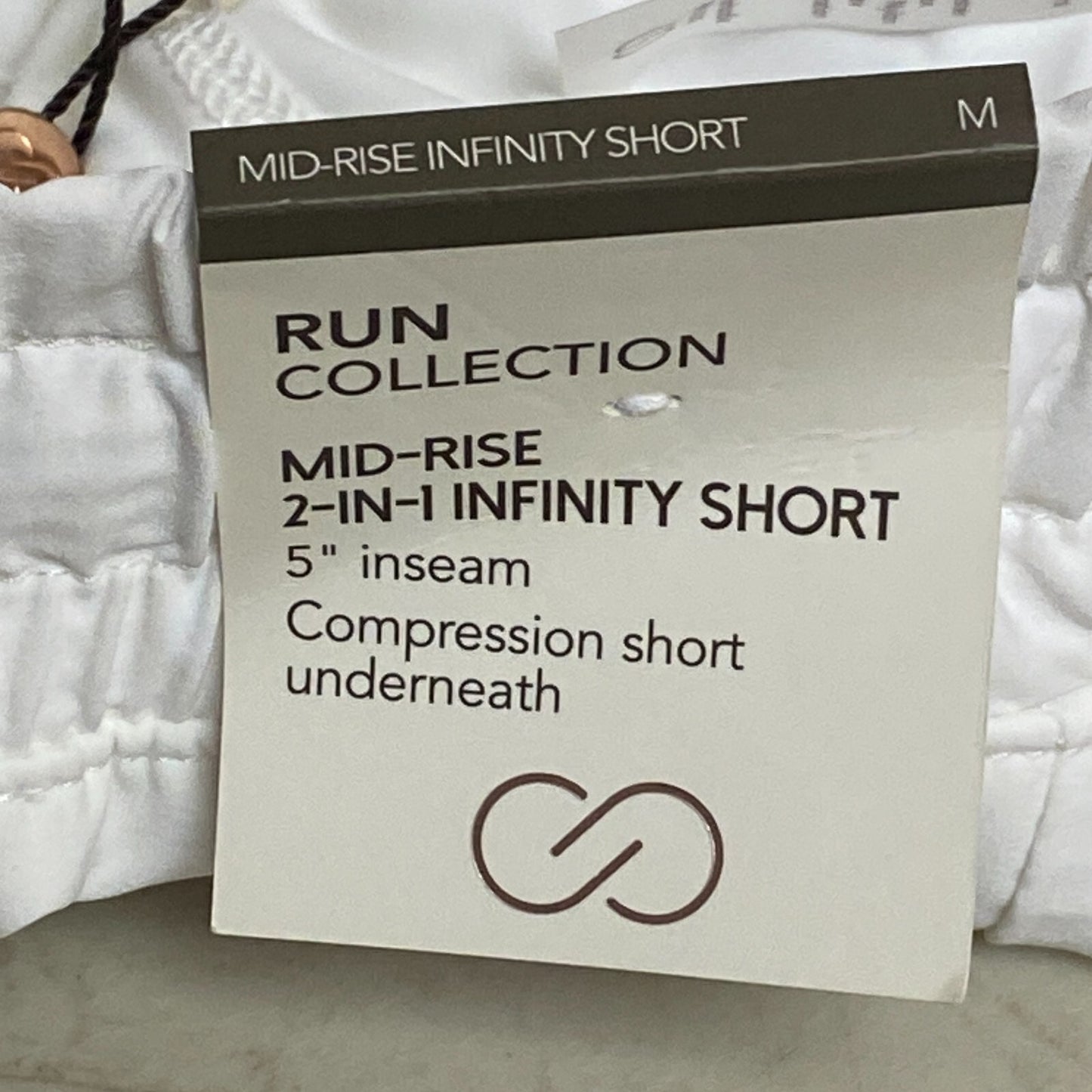 Calia Womens Mid Rise 2 in 1 Key Item Short Pure White WAX12377W BRAND NEW