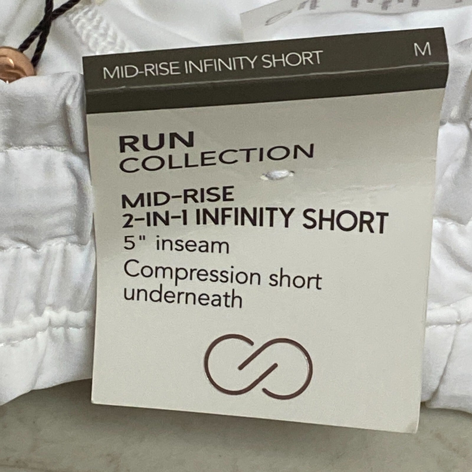 Calia Womens Mid Rise 2 in 1 Key Item Short Pure White WAX12377W BRAND NEW