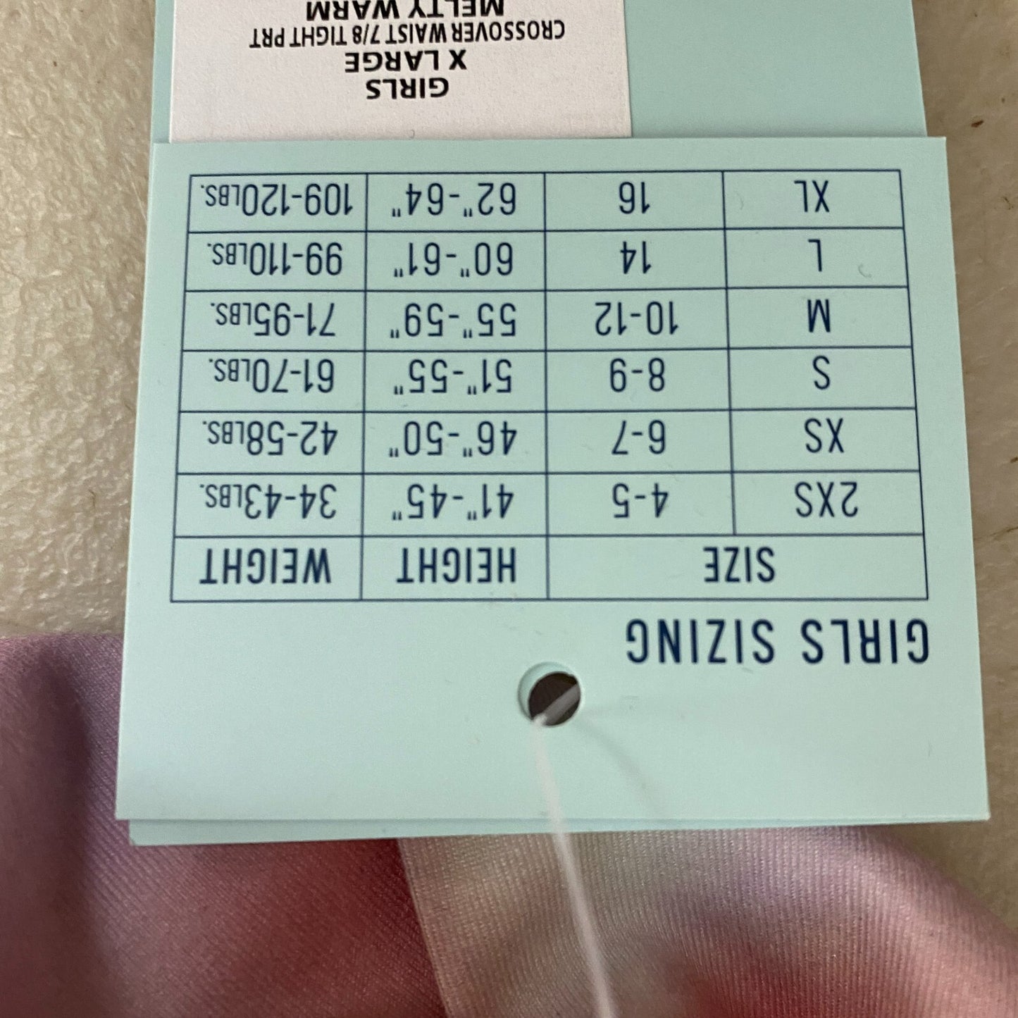 DSG Girls Performance Crossover Waist 7/8 Tight PRT Melty Warm Ankle DAG12101PRT