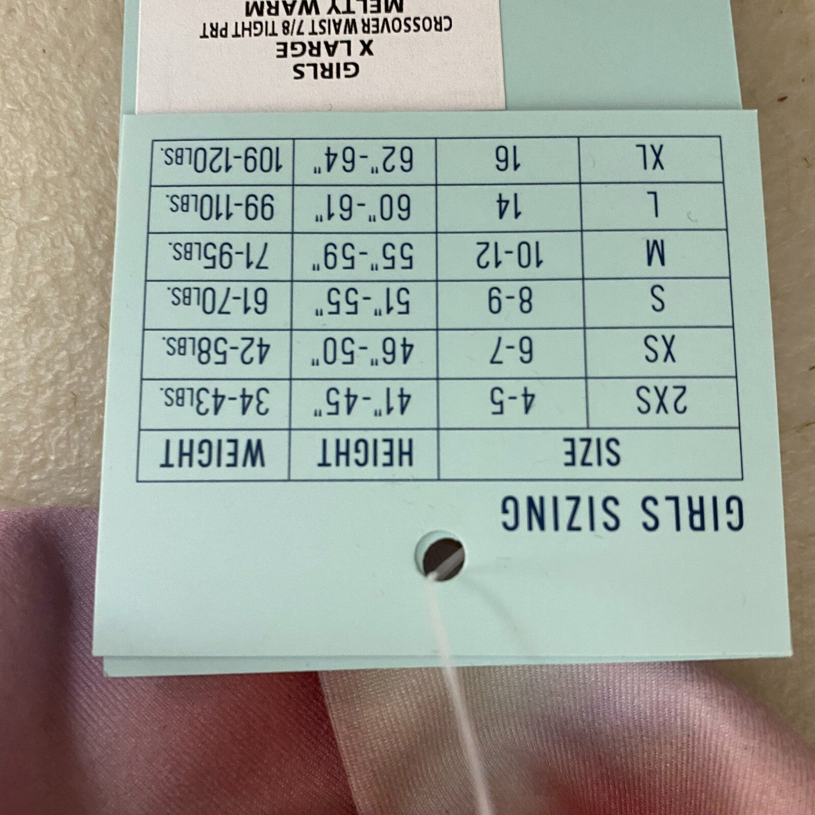 DSG Girls Performance Crossover Waist 7/8 Tight PRT Melty Warm Ankle DAG12101PRT