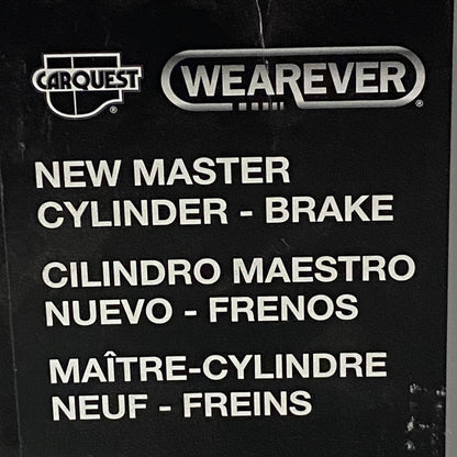 Carquest Wearever Brake Master Cylinder 7/8″ Bore Aluminum Model MCA390251