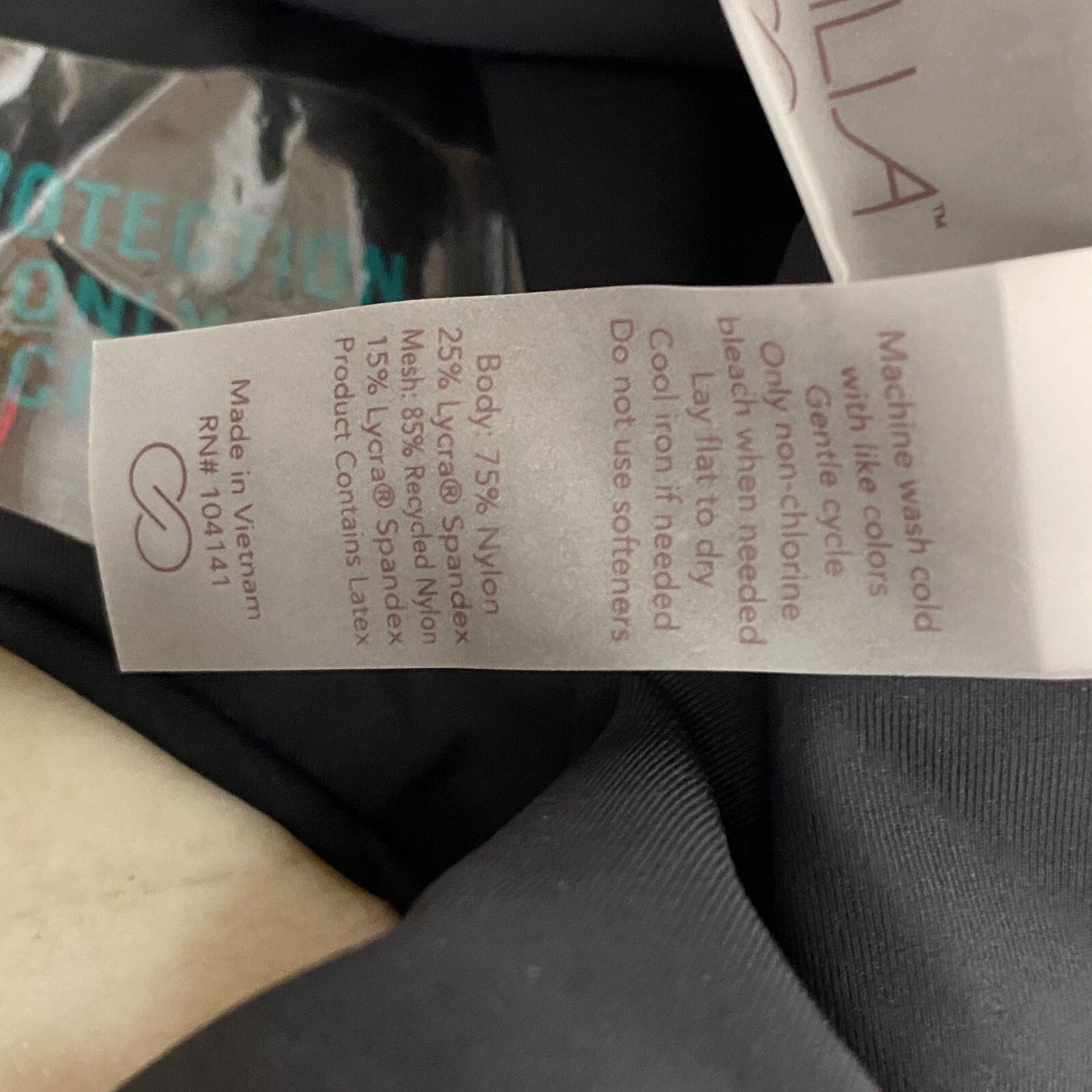 Calia Womens Swim Collection Power Sculpt High Rise Bottom Pure Black WSA23409