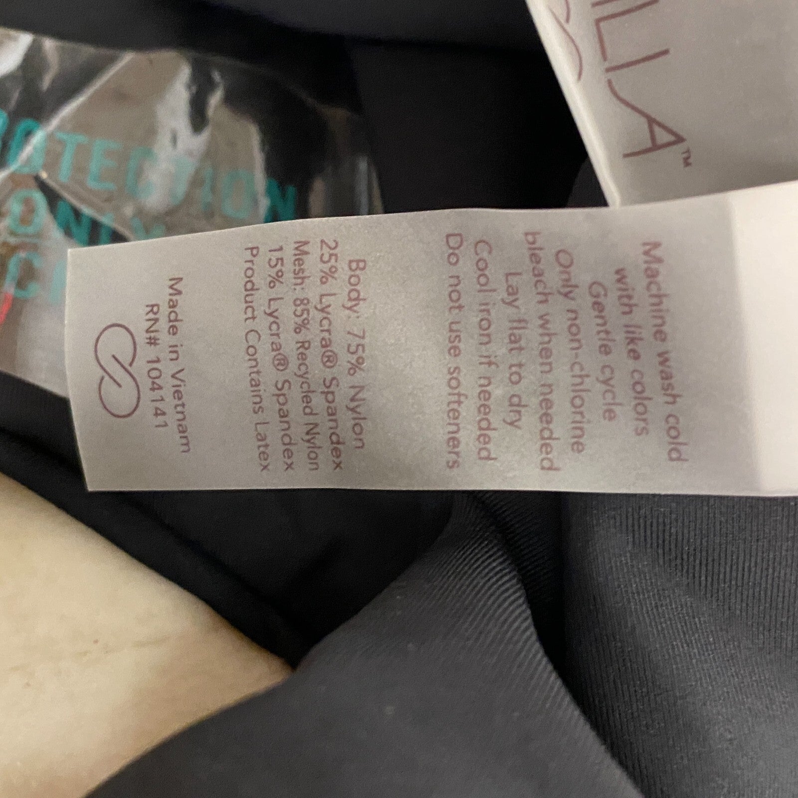 Calia Womens Swim Collection Power Sculpt High Rise Bottom Pure Black WSA23409