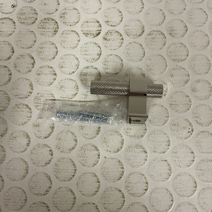 Signature Hardware Andrex Knurled Offset Cabinet Knob Polished Nickel SH553023PN