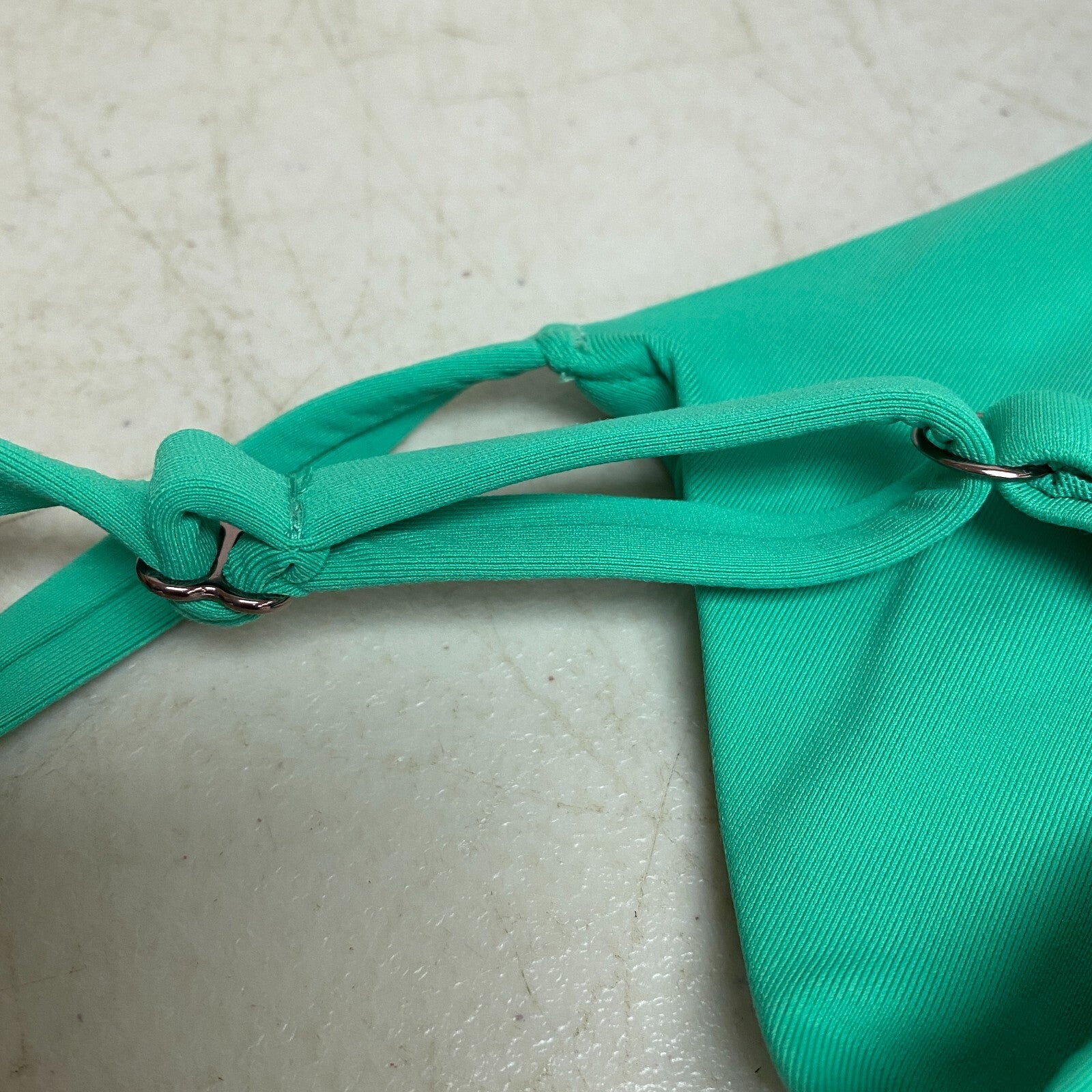 CALIA Women's Tie Back Low Support Bikini Top Green Glow WSA23200 BRAND NEW