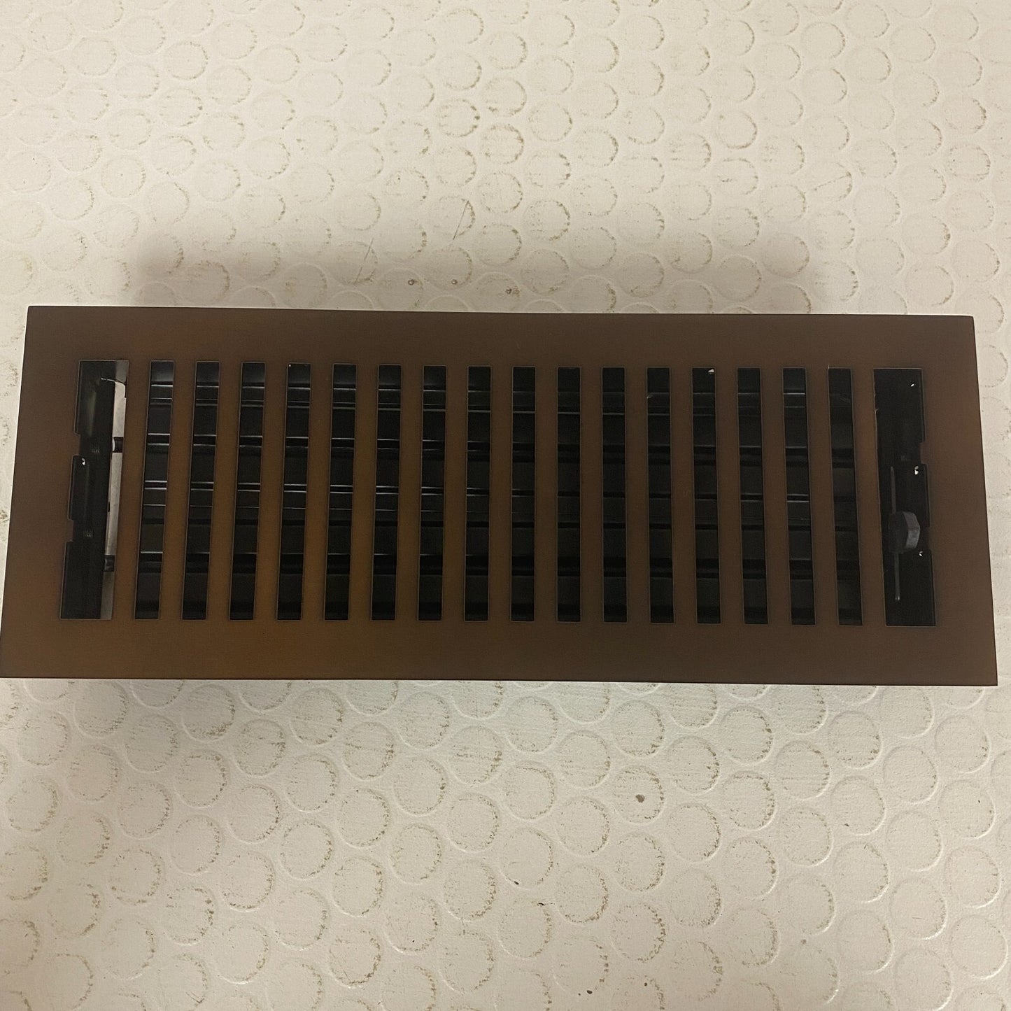 Signature Hardware Modern Steel Floor Register Oil‑Rubbed Bronze 4" x 12"