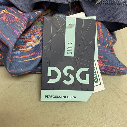 DSG Girl's Shelf Bra Tank Sketchy Ikat Grey Sleeveless Summer DAG23712PRT