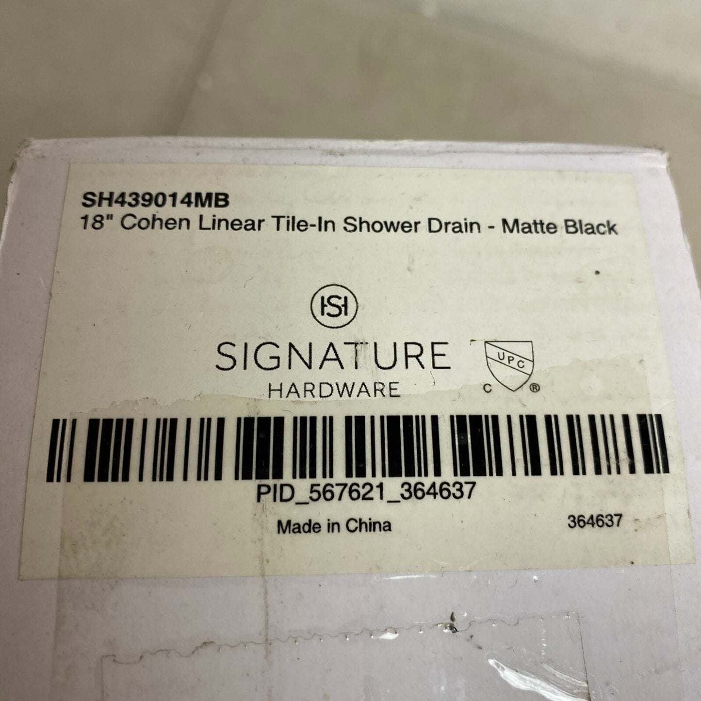 Signature Hardware 18" Cohen Linear Tile-In Shower Drain - with Drain Flange M,,