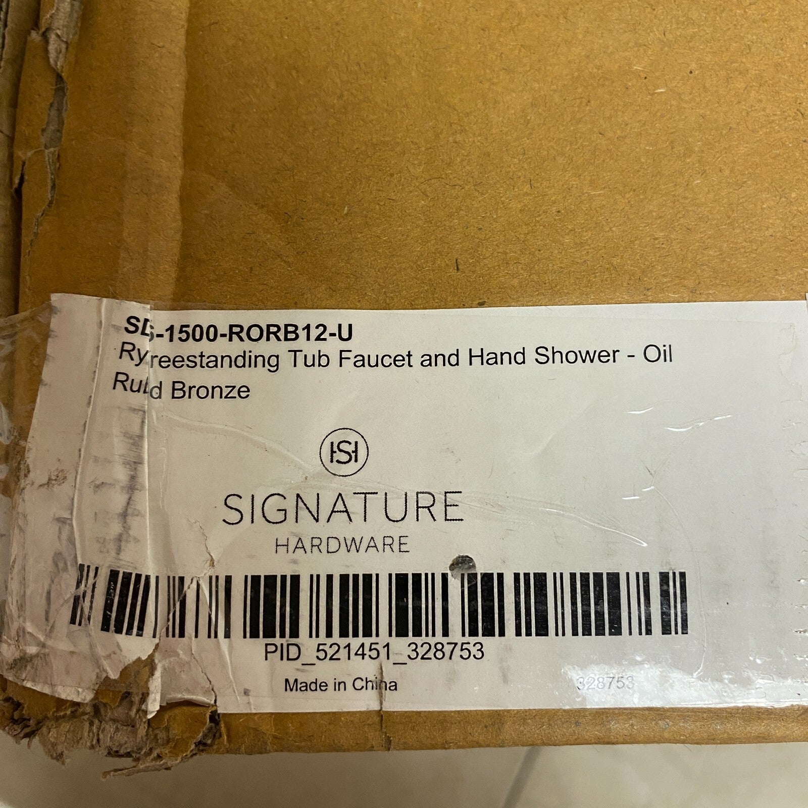 Signature Hardware RYLE FREESTANDINNG TUB FAUCET AND HAND SHOWER OIL RB