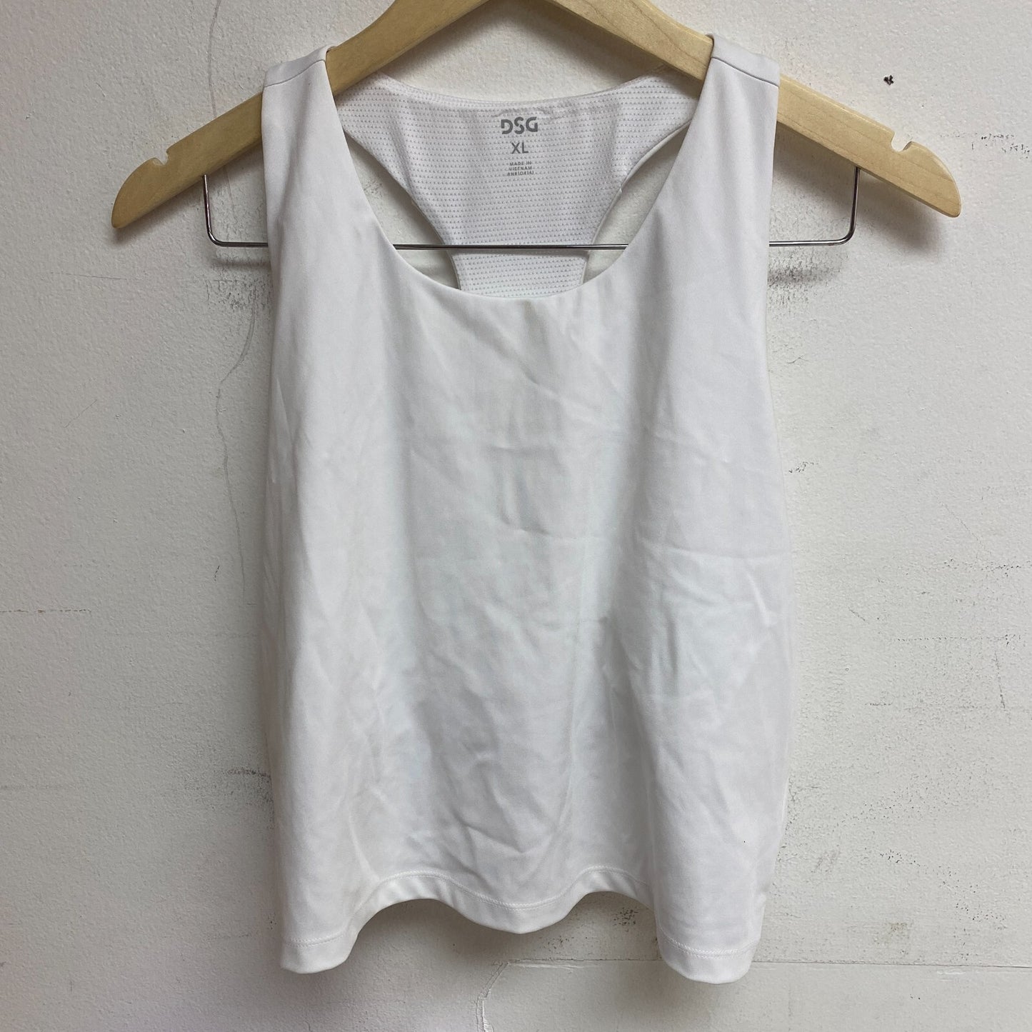 DSG Women's Run Crop Tank Pure White DAW12200 BRAND NEW