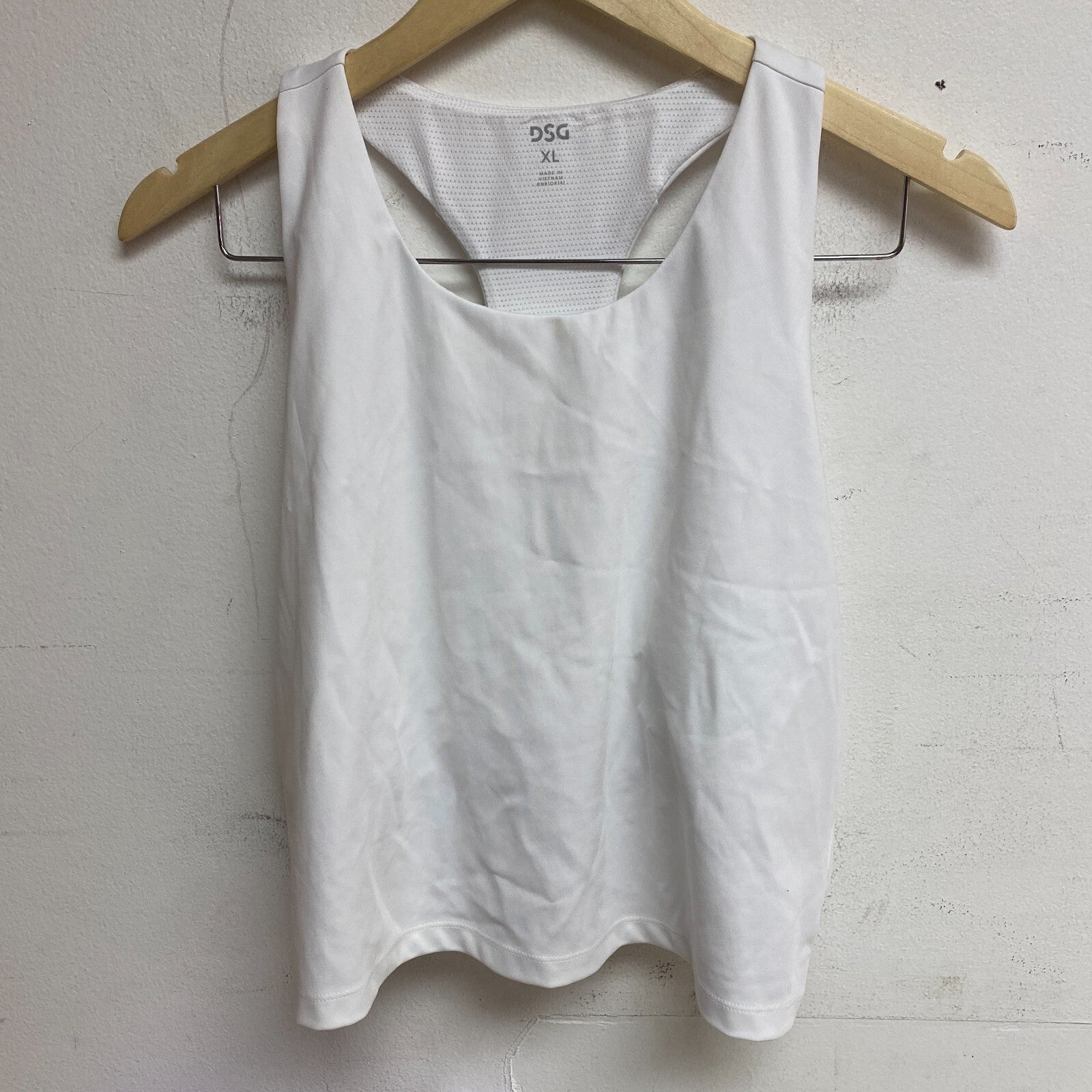 DSG Women's Run Crop Tank Pure White DAW12200 BRAND NEW