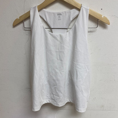 DSG Women's Run Crop Tank Pure White DAW12200 BRAND NEW