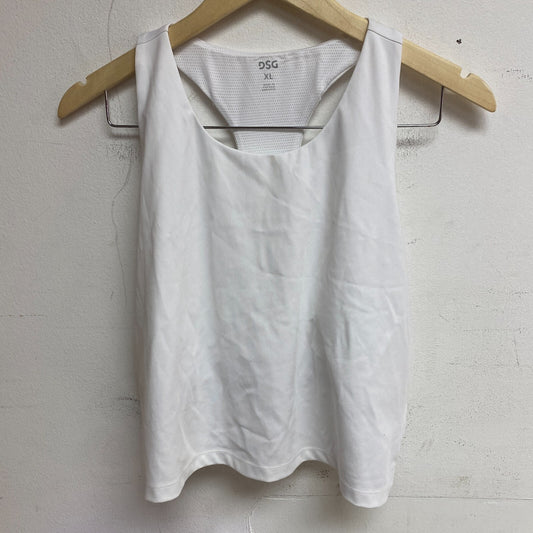 DSG Women's Run Crop Tank Pure White DAW12200 BRAND NEW