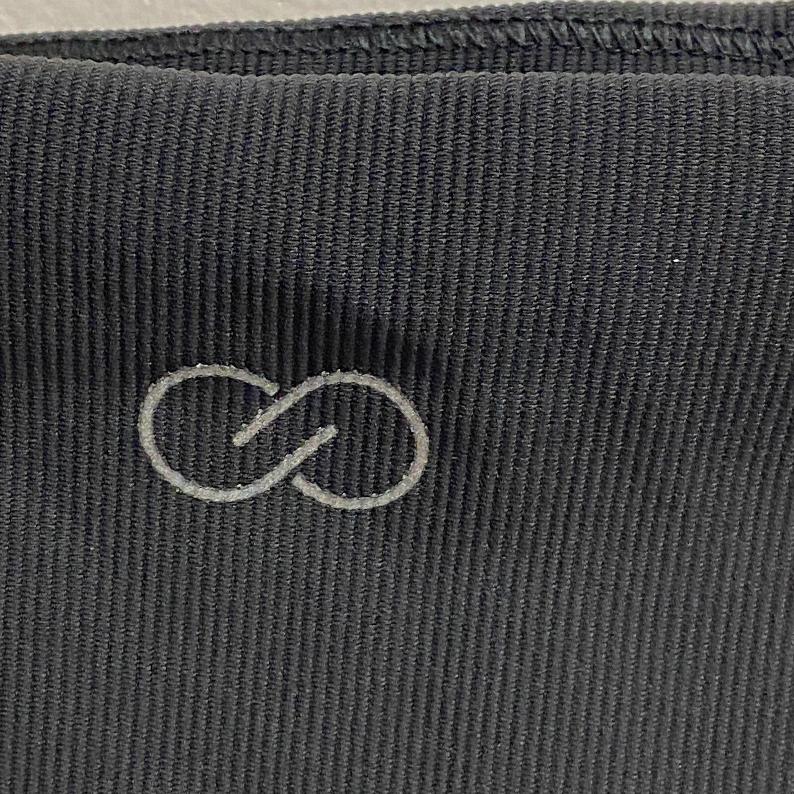 Calia Womens Mixed Rib Essential Bike Short Pure Black Solid Stylish WAX12282