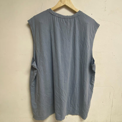 VRST Men's Essential Relaxed Muscle Tank Round Neck Muted Denim MAX232101 New