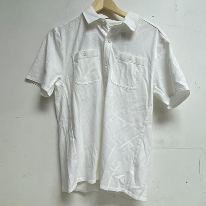 VRST Men's  Smart Garment Dye Short Sleeves Shirt Pure White MAX231104PD New