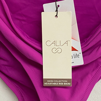 Calia Women's Swim Collection Adjustable Ruched Rise Bikini Bottom Lush Berry