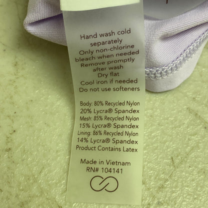 Calia Women's Swim Bikini Top Racerback Bandeau Tankini Lilac Flash WSA23304