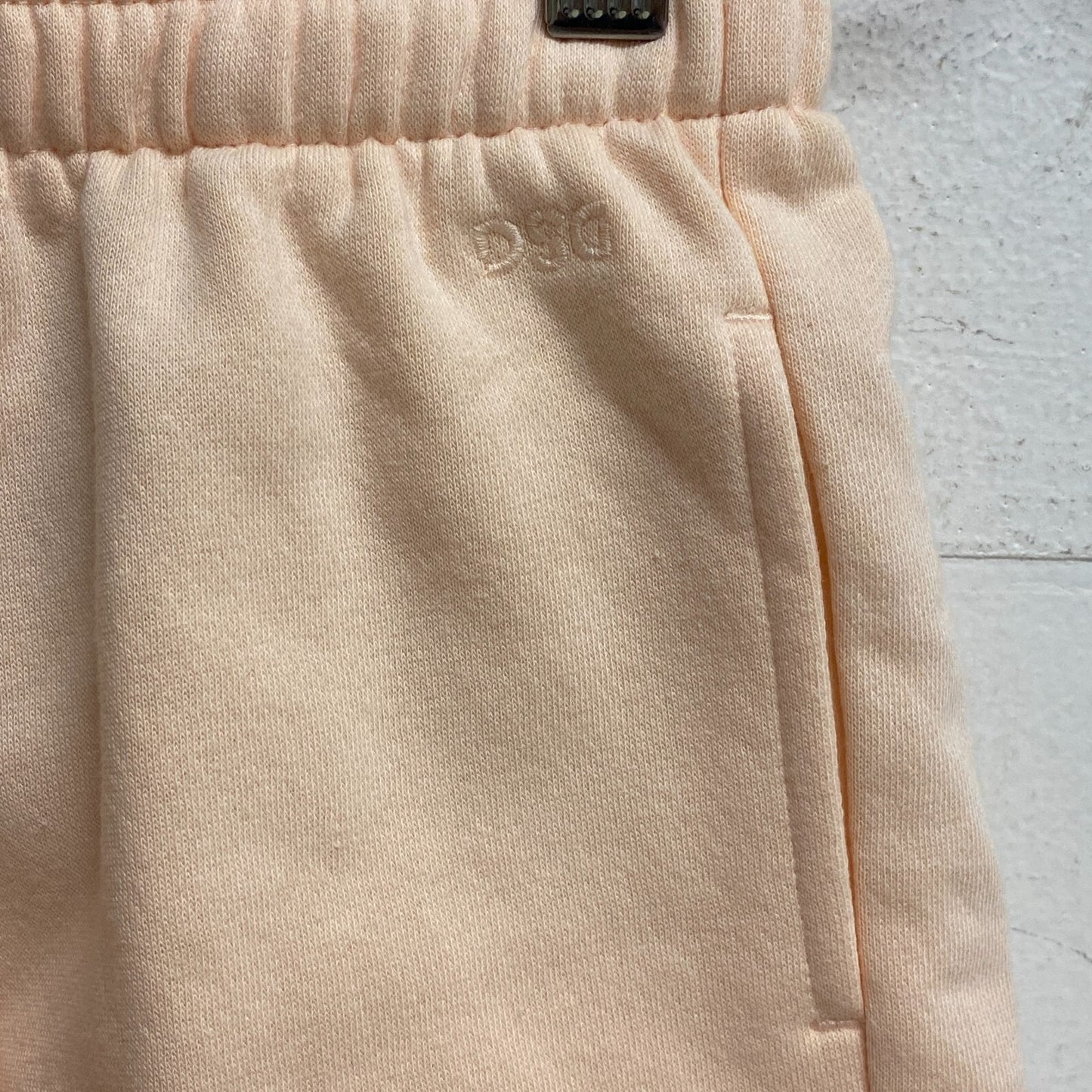 DSG Girls Relaxed Fit Boyfriend Fleece High Rise Shorts Peach Milk DAG13431