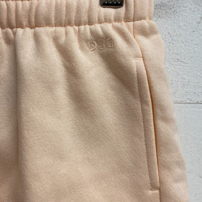 DSG Girls Relaxed Fit Boyfriend Fleece High Rise Shorts Peach Milk DAG13431