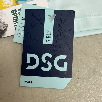 DSG Girls Swim Short Sleeve Crop Cute Print Summer Rash Guard Mint Lemon DSG8100