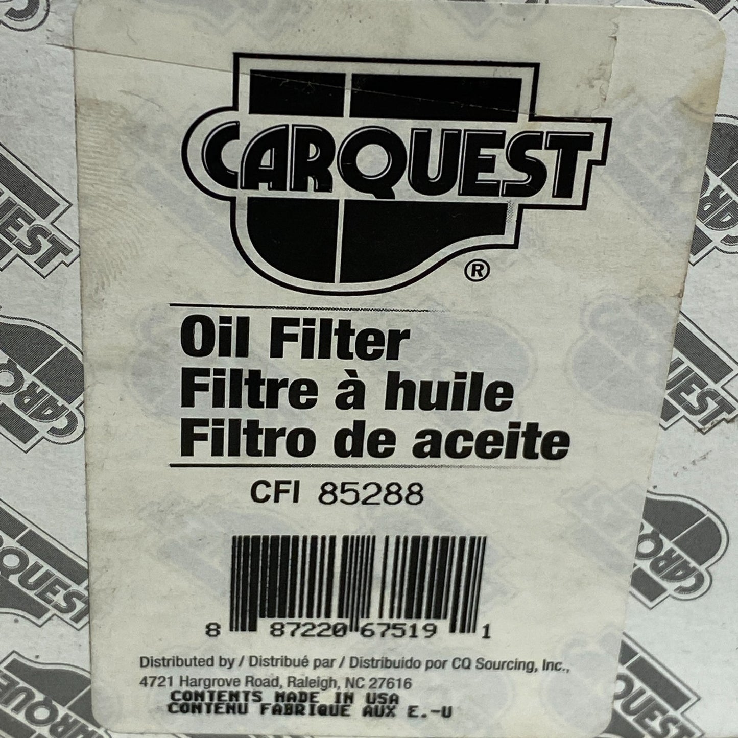 Carquest Premium Oil Filter 85288HD Spi -On 99.5% Efficiency