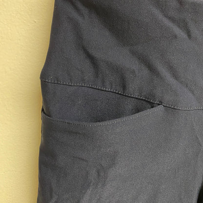 Lady Hagan Womens Tummy Control Capri Pant Dark Navy Solid Pull On WGH15403