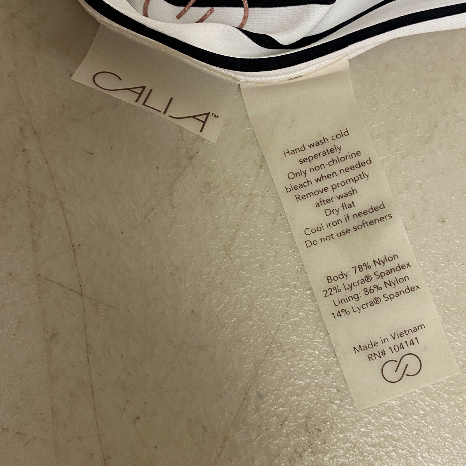 Calia Womens Ruched Bottom Simple Stripe Black/White Stylish Trendy WSA20402PRTX