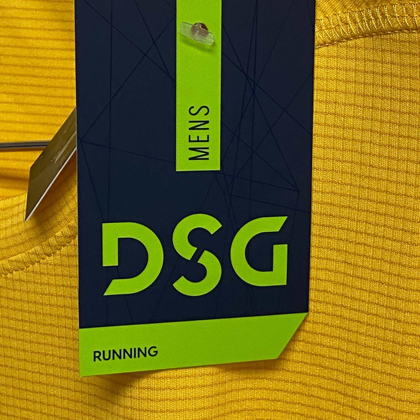 DSG Men's Run Short Sleeve T-Shirt Deep Yellow DAM12204 BRAND NEW