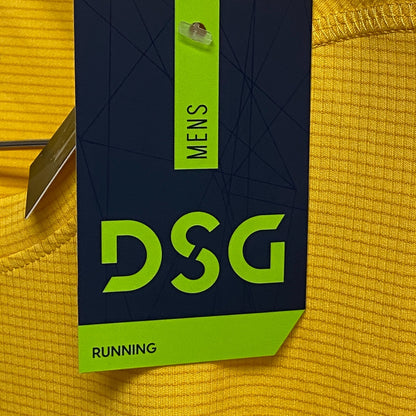 DSG Men's Run Short Sleeve T-Shirt Deep Yellow DAM12204 BRAND NEW
