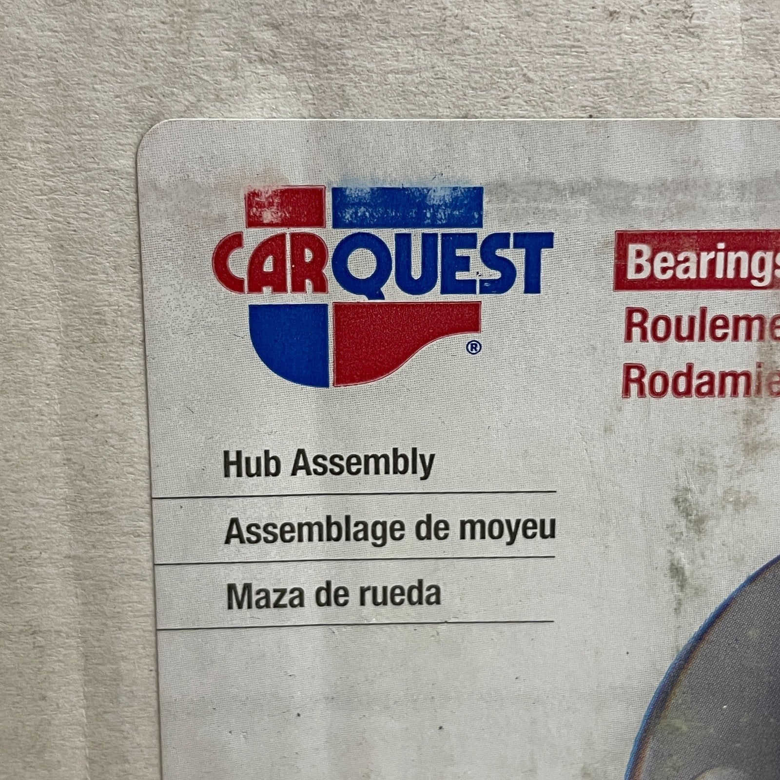 Carquest NT512244 Wheel Hub & Bearing Assembly Steel Sealed Rear OE Replacement