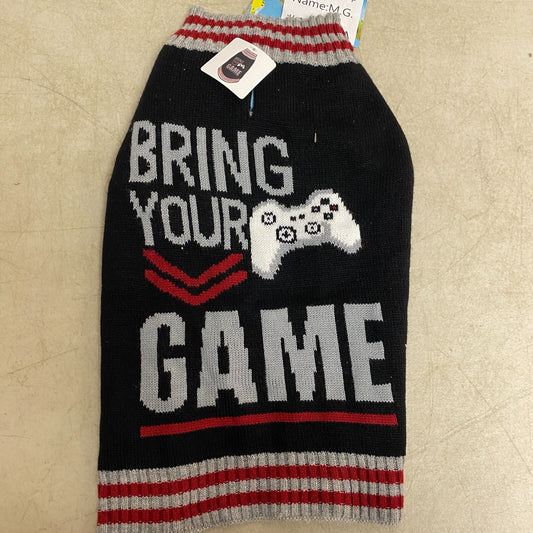 Vibrant Life Dog Sweater Black/Red/Grey Size Medium 17 inch