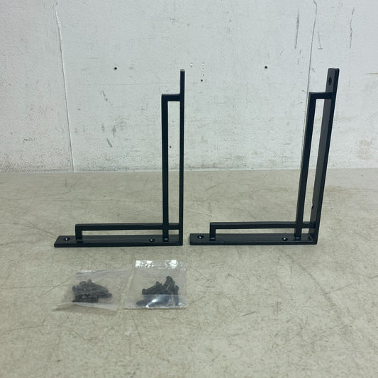 Signature Hardware Harridge Cast Iron 9" Shelf Bracket - Black Powder Coat