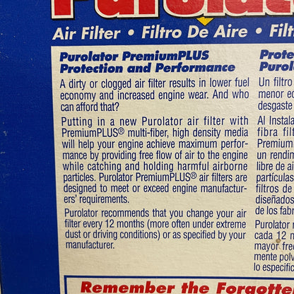 Purolator A45443 Engine Air Filter Premium PLUS