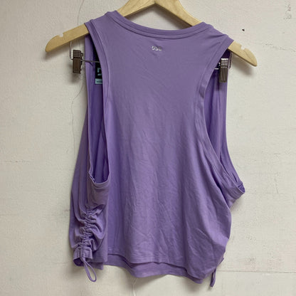DSG Women's Side Rouched Tank Top Digital Lavender Solid Sleeveless DAW22309