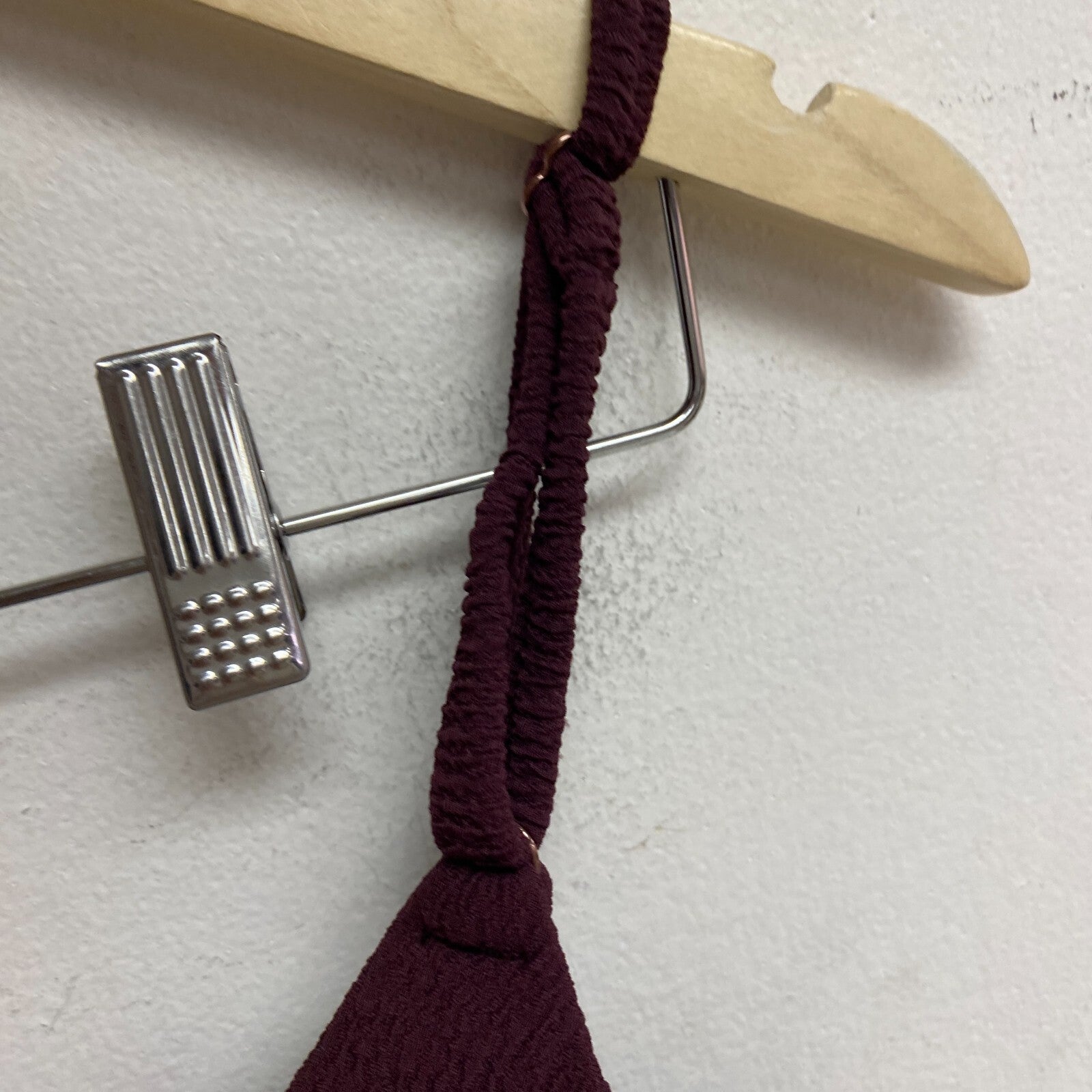 CALIA WOMENS SWIM COLLICTION TIE BACK BIKINI TOP WINE WSA23200N BRAND NEW!