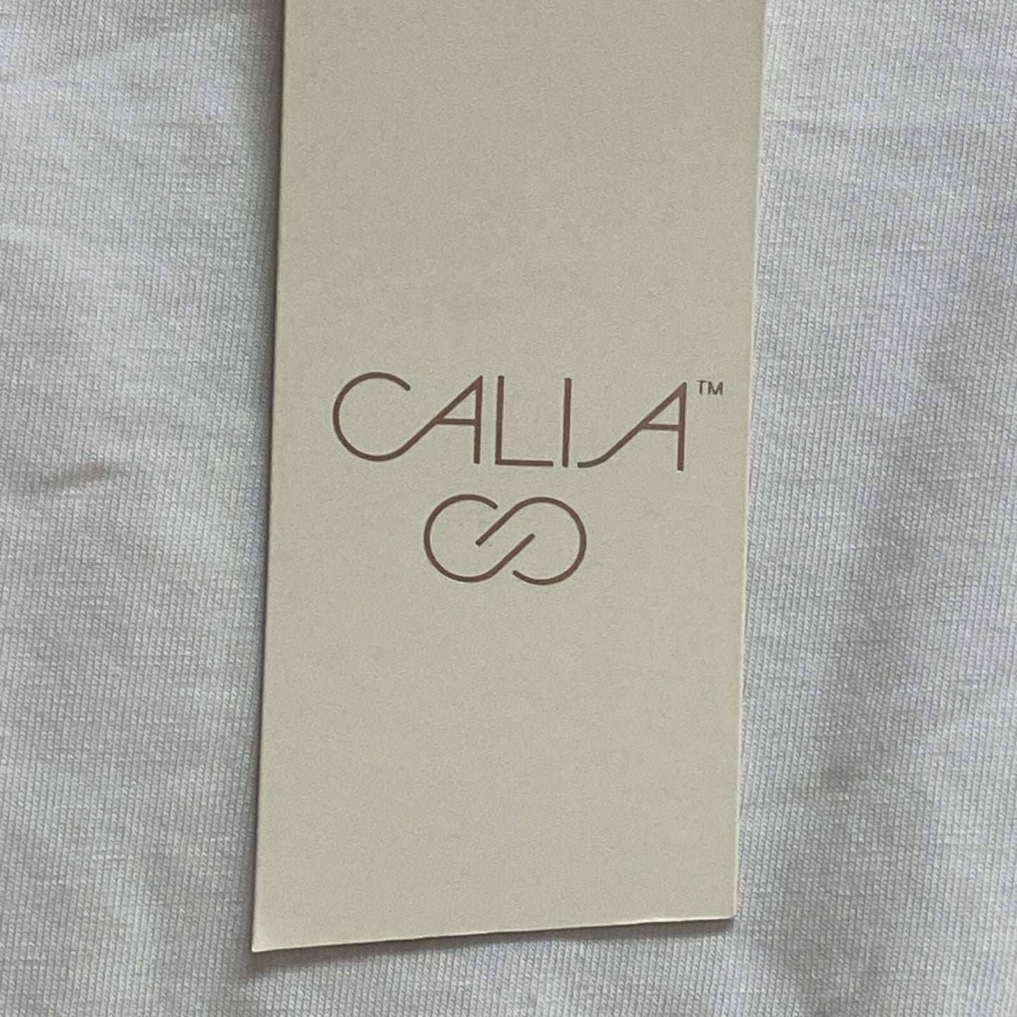 Calia Womens Everyday Twist Crop Tee Pure White Short Sleeve Solid WAX11216