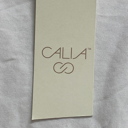 Calia Womens Everyday Twist Crop Tee Pure White Short Sleeve Solid WAX11216