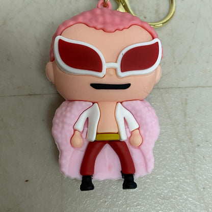 Assorted Silicone One Piece Keychain with Donquixote Doflamingo Accessory