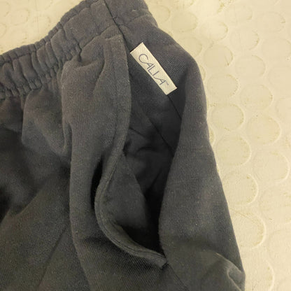 CALIA Womenâs French Terry High Rise Sweatshort Pure Black WAX12384